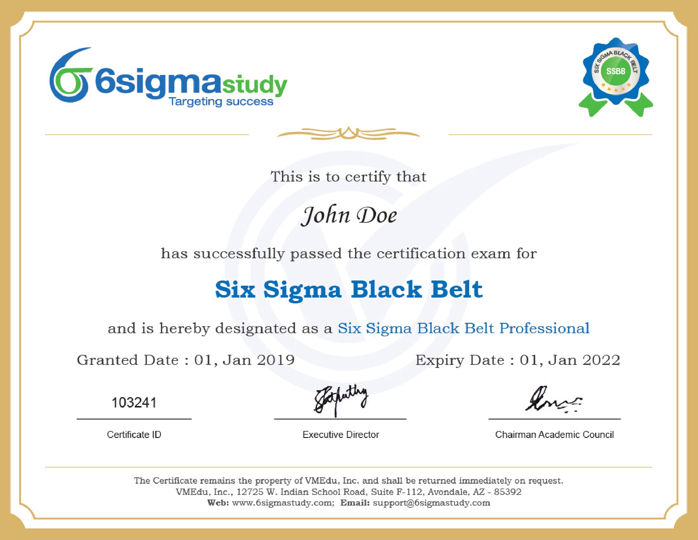 Six Sigma Black Belt Online CBIS